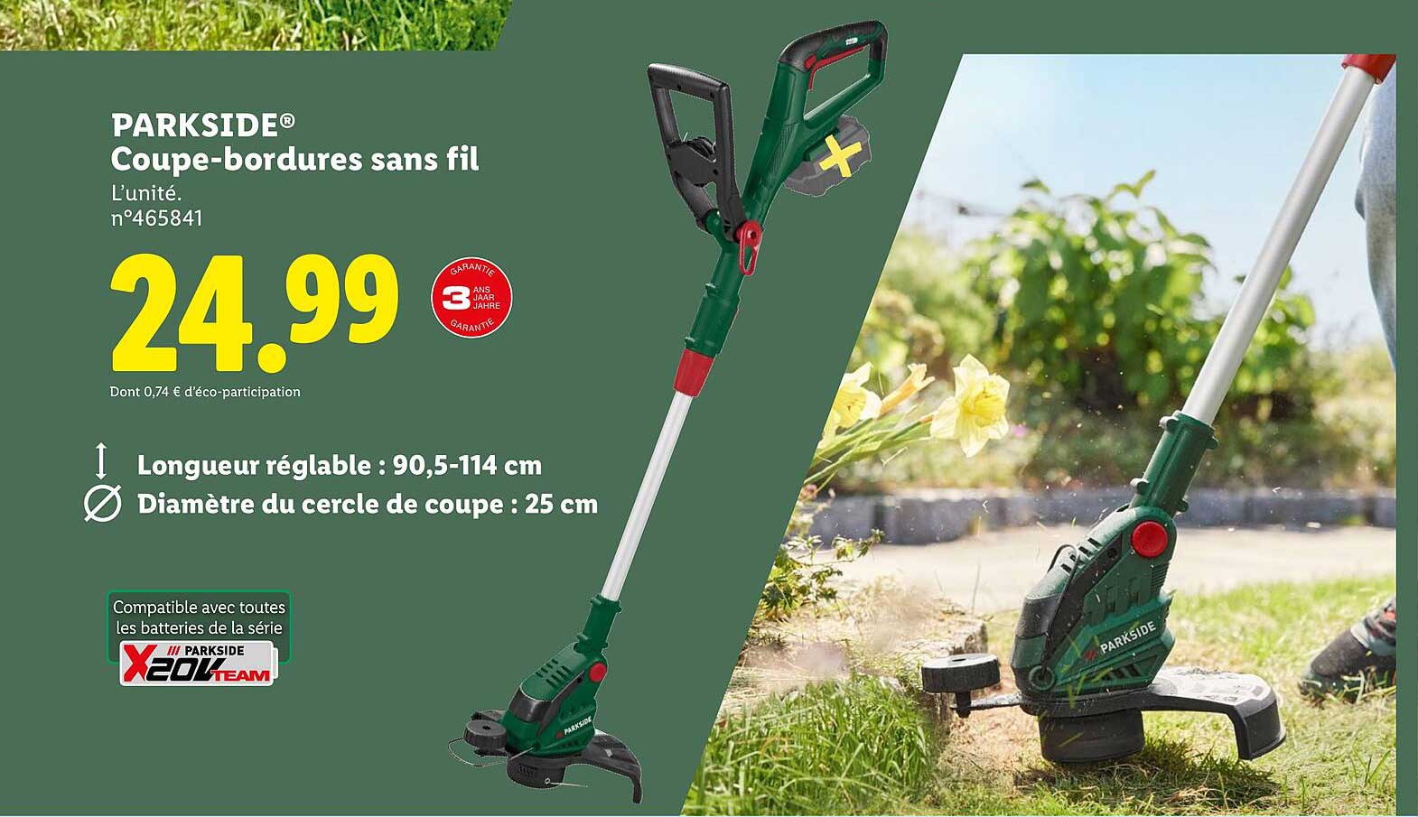 PARCSIDE® Coupe-bordures sans fil