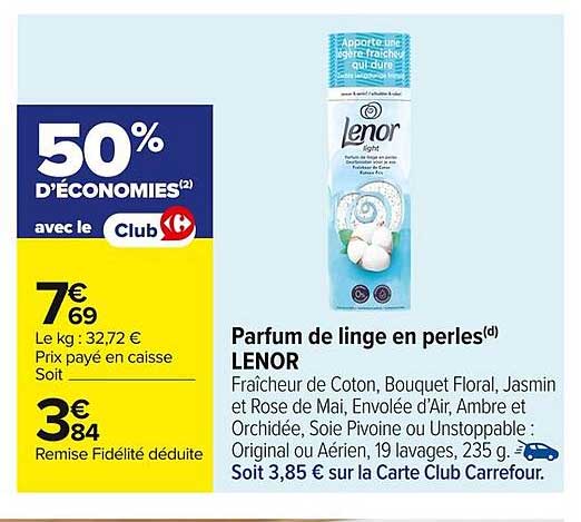 Parfum de linge en perles(d) LENOR