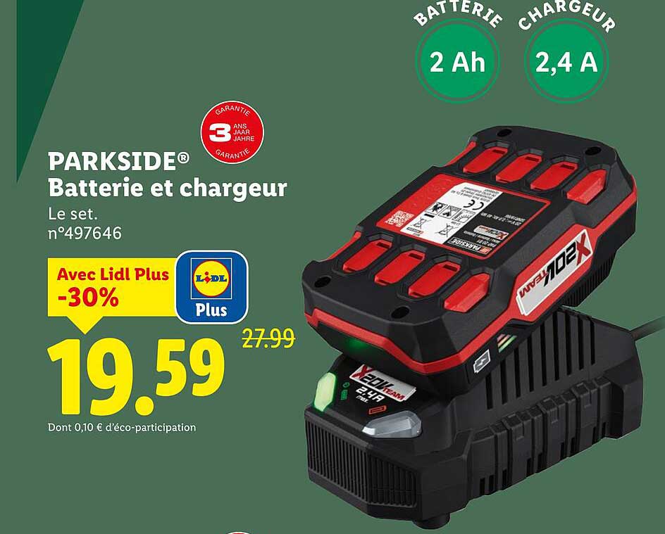 PARKSIDE® Batterie et chargeur