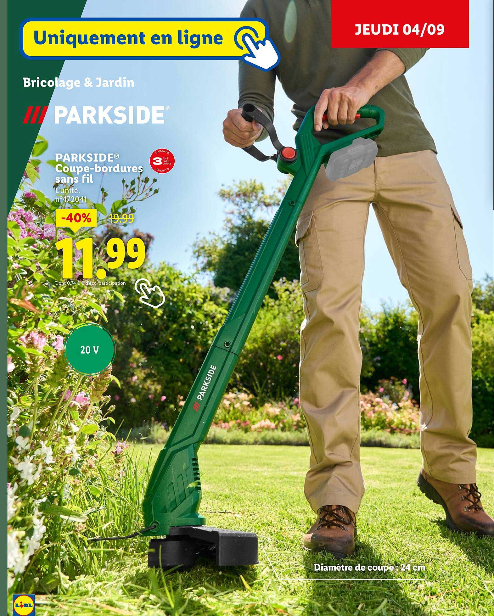 PARKSIDE® Coupe-bordures sans fil