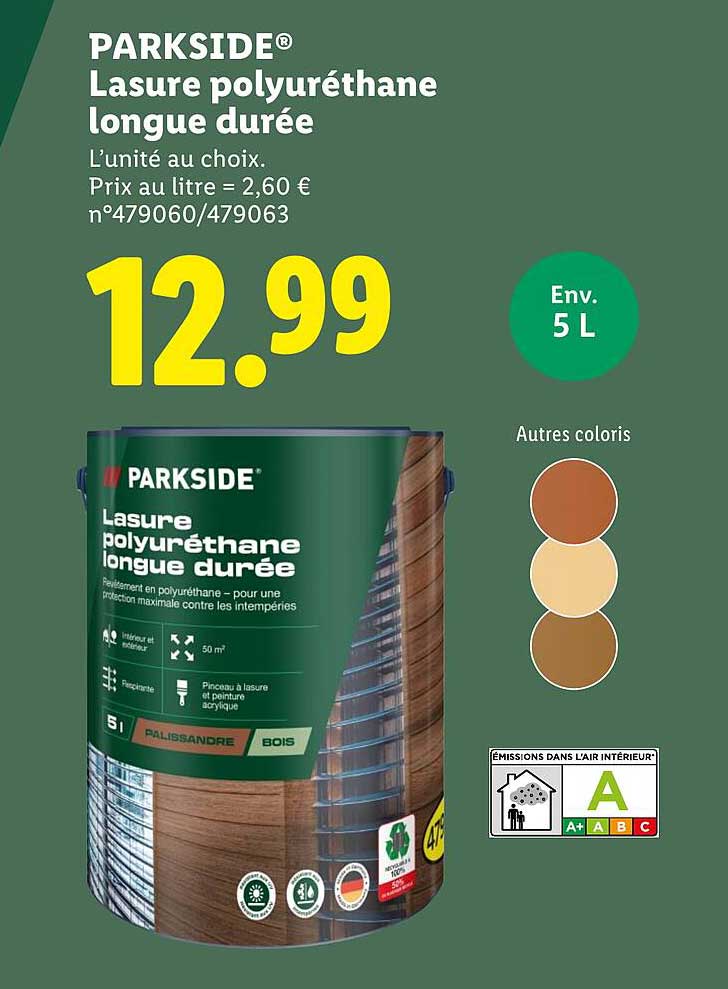 PARKSIDE® Lasure polyuréthane longue durée