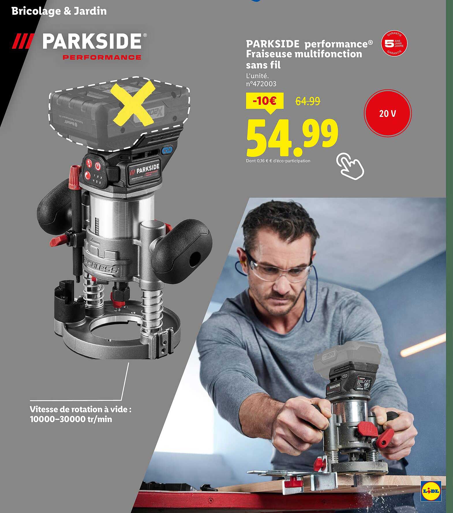 PARKSIDE performance® Fraiseuse multifonction sans fil