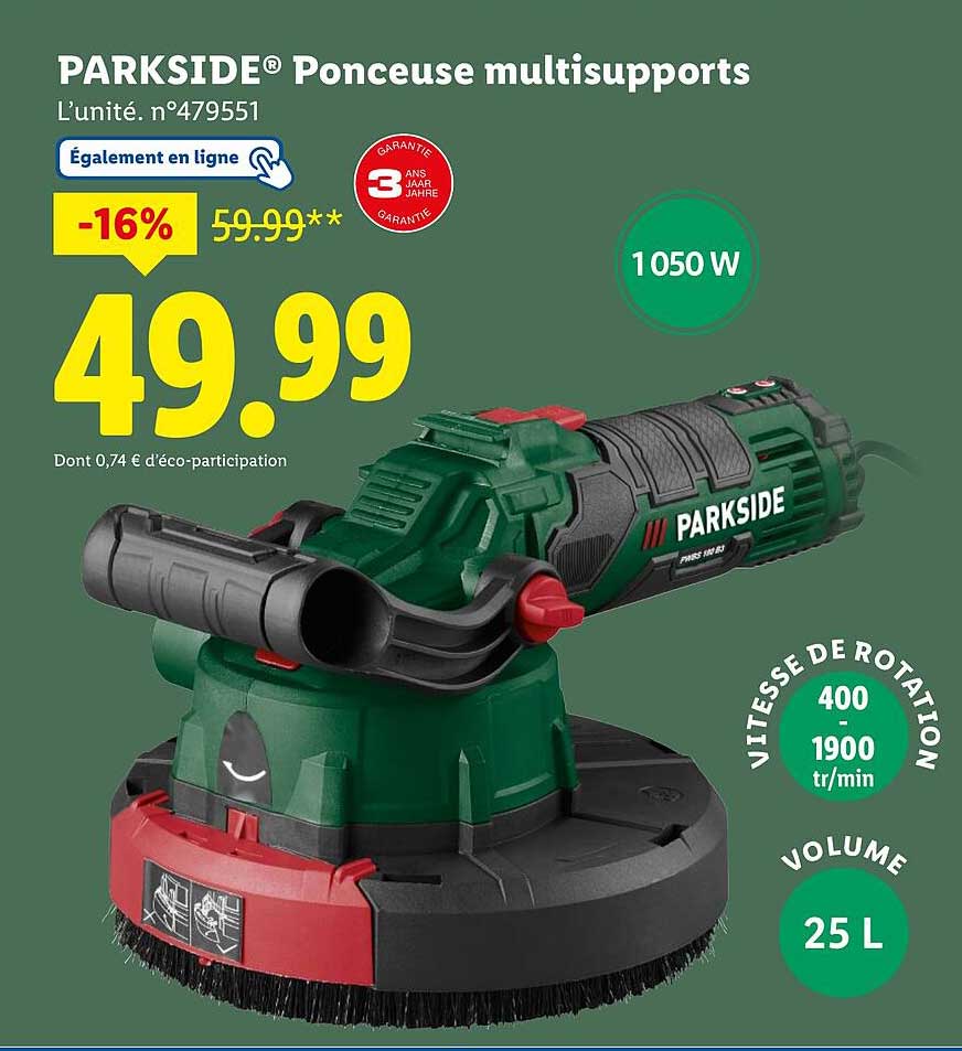 PARKSIDE® Ponceuse multisupports