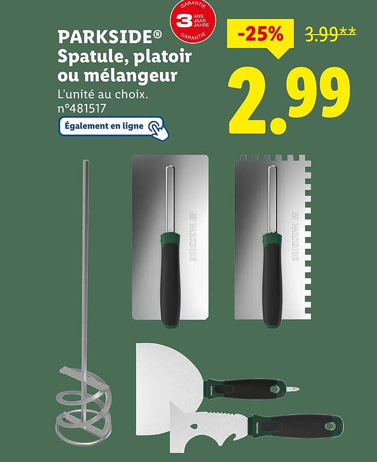 PARKSIDE® Spatule, platoi ou mélangeur