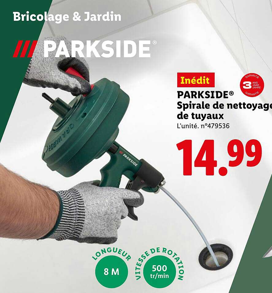 PARKSIDE® Spirale de nettoyage de tuyaux