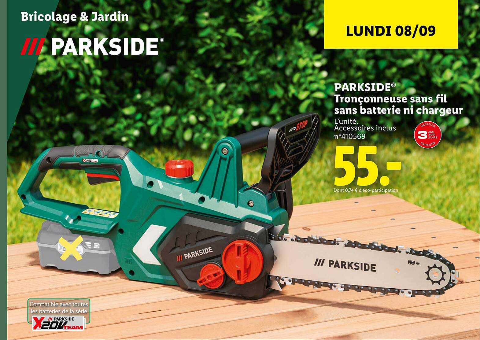 PARKSIDE® Tronçonneuse sans fil sans batterie ni chargeur
