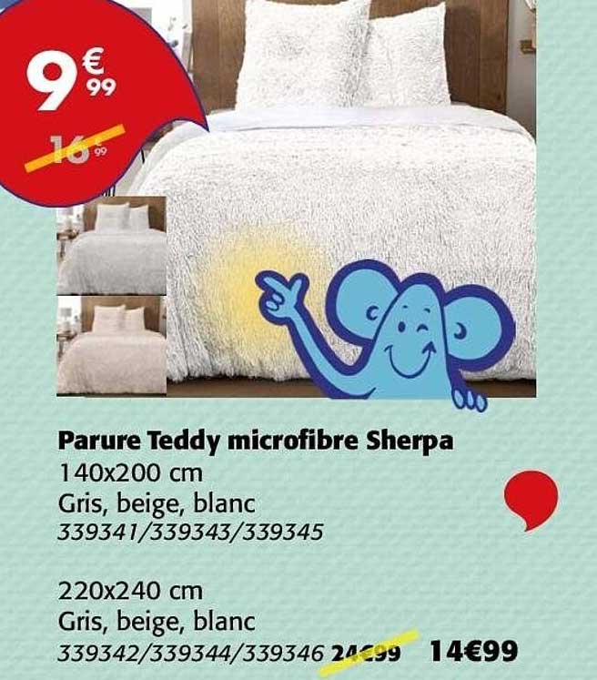 Parure Teddy microfibre Sherpa