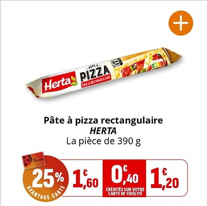Pâte à pizza rectangulaire HERTA