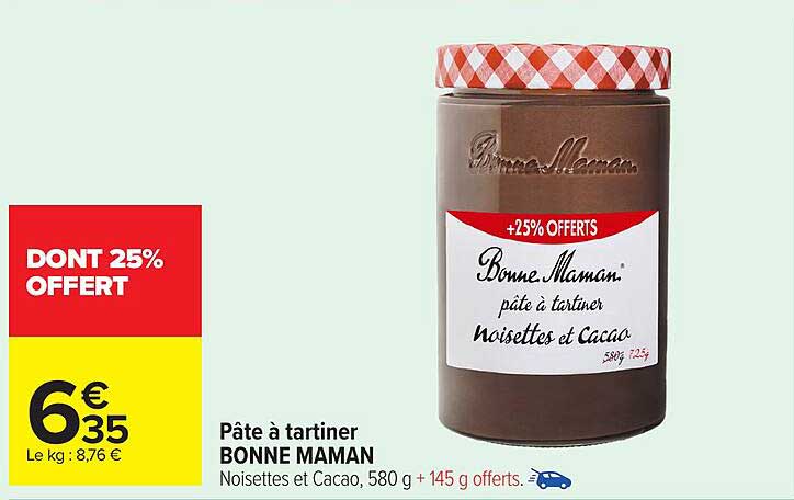 Pâte à tartiner BONNE MAMAN