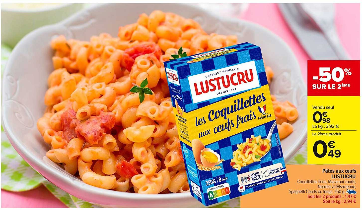 Pâtes aux œufs LUSTUCRU