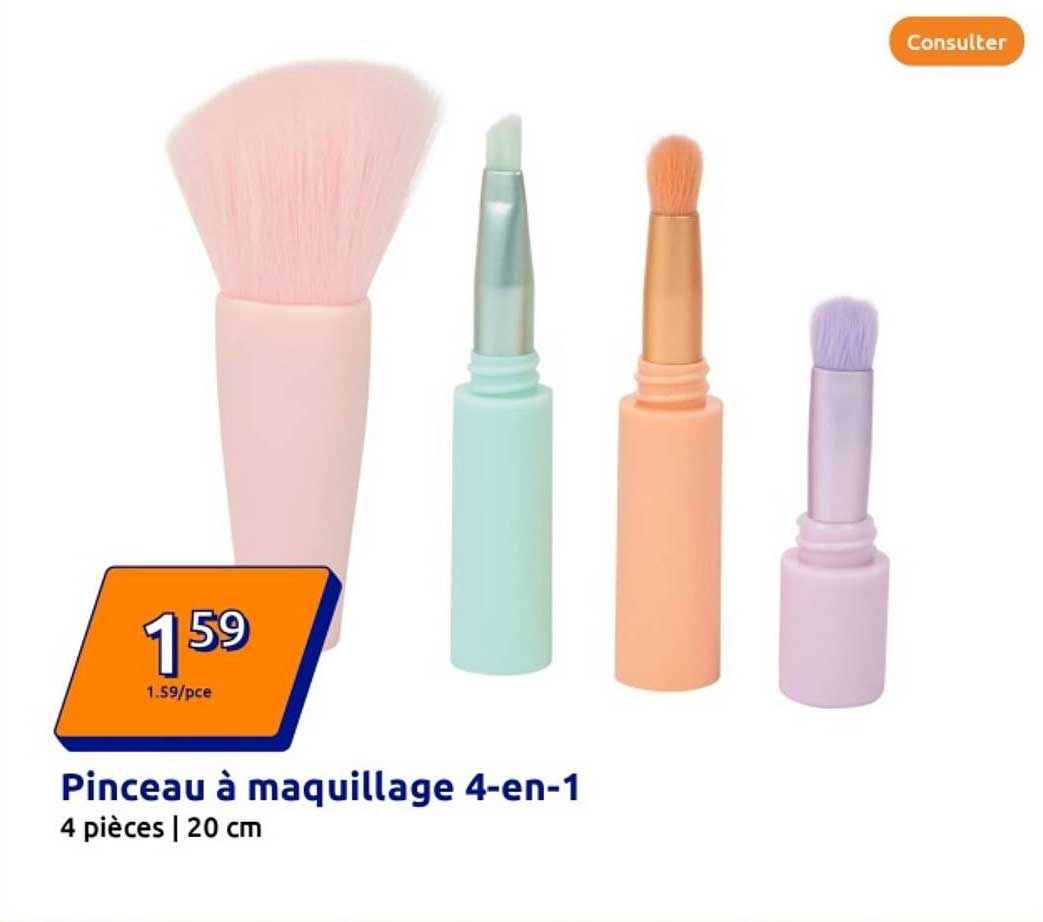 Pinceau à maquillage 4-en-1