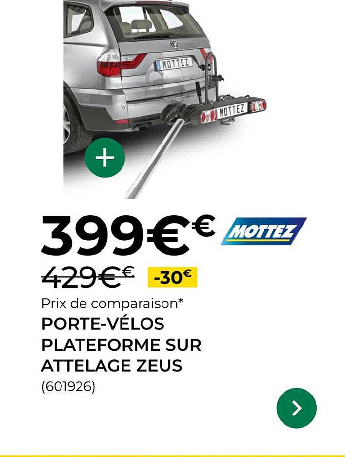 PORTE-VÉLOS PLATEFORME SUR ATTELAGE ZEUS