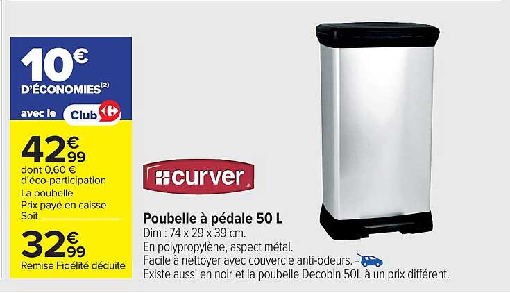 Pouvelle à pédale 50 L