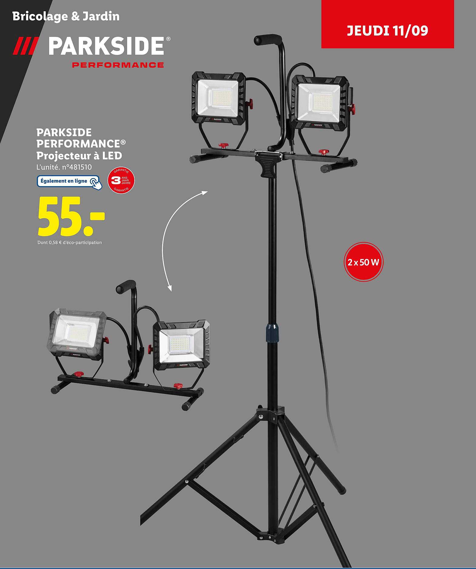 PROJECTEUR À LED PARKSIDE PERFORMANCE
