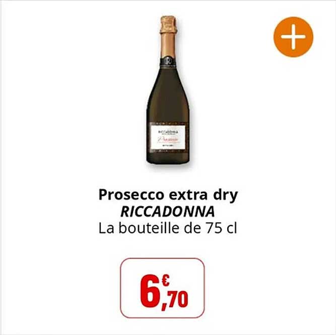 Prosecco extra dry RICCADONNA La bouteille de 75 cl