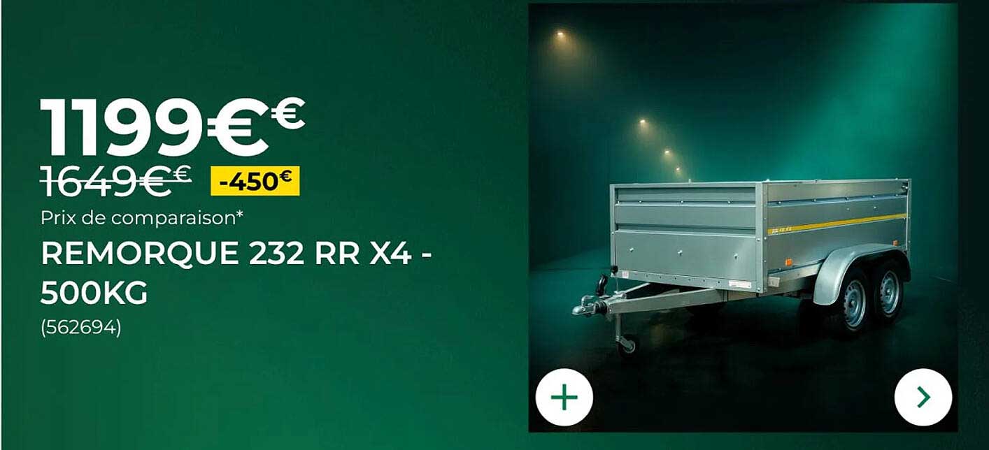 REMORQUE 232 RR X4 - 500KG