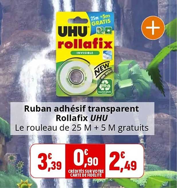 Ruban adhésif transparent Rollafix UHU