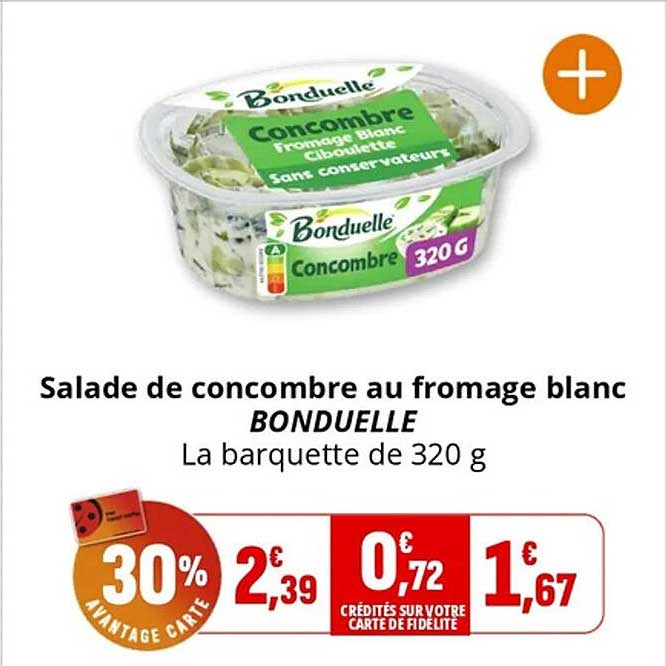 Salade de concombre au fromage blanc BONDUELLE