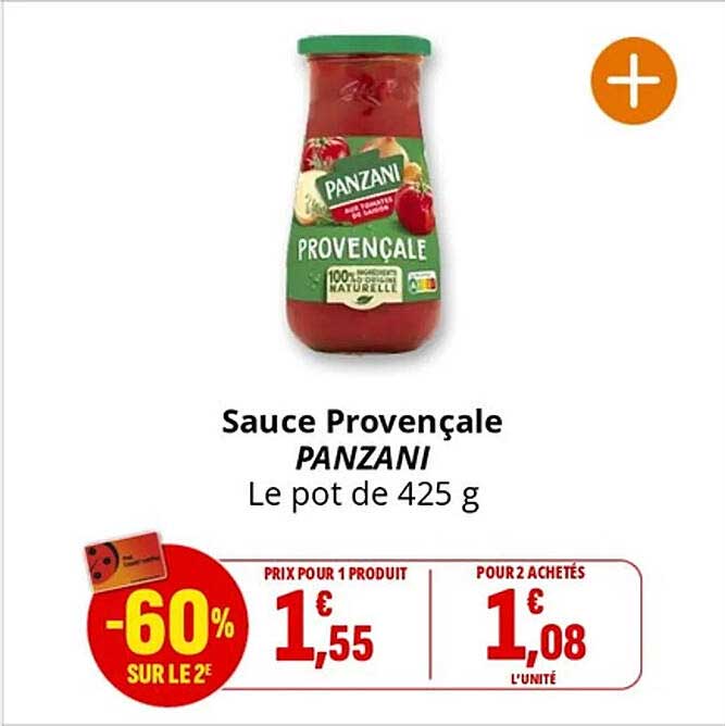 Sauce Provençale PANZANI Le pot de 425 g