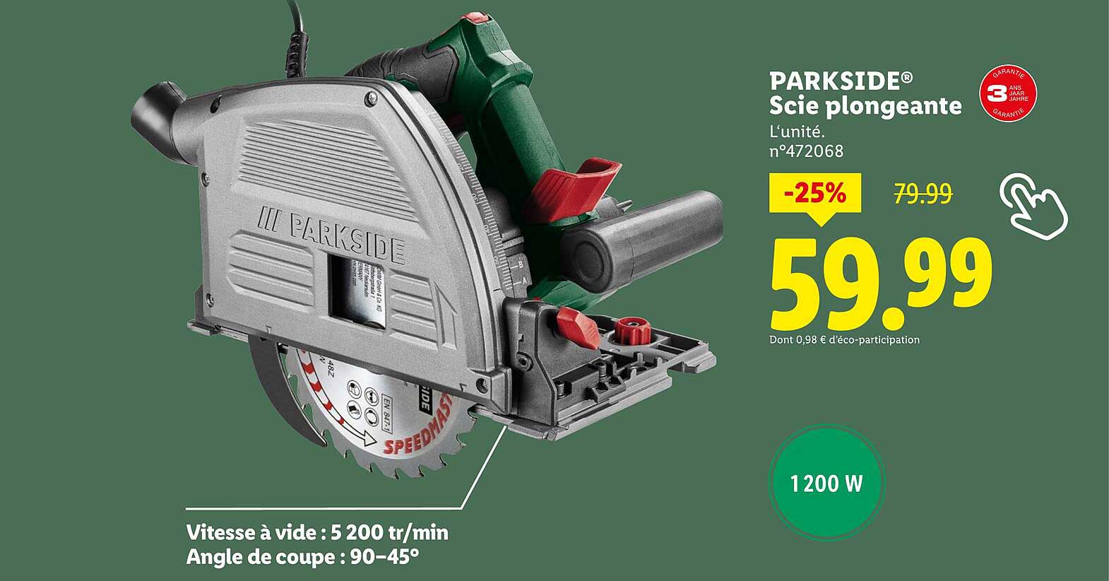 Scière plongeante PARKSIDE