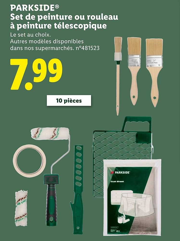 Set de peinture ou rouleau à peinture télescopique
