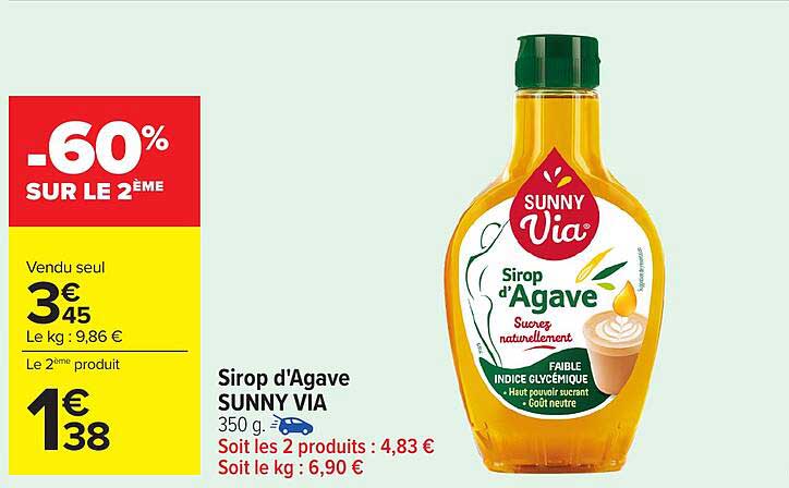 Sirop d'Agave SUNNY VIA 350 g