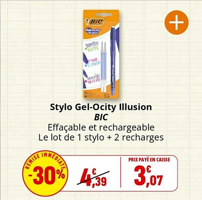 Stylo Gel-Ocité Illusion BIC