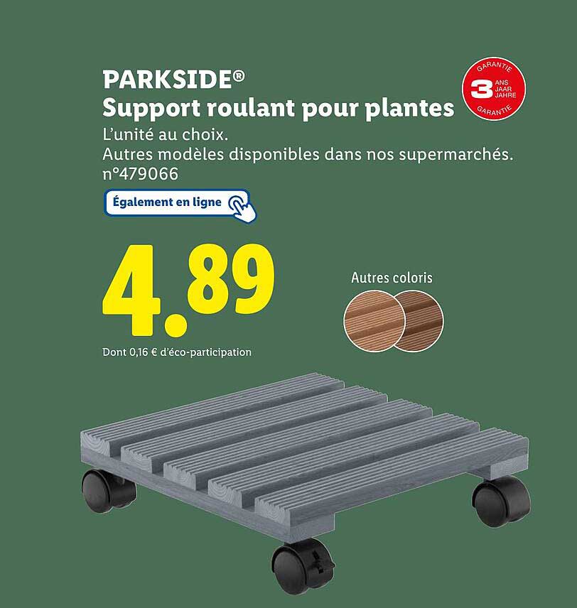 Support roulant pour plantes