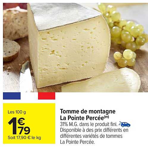 Tomme de montagne La Pointe Percée