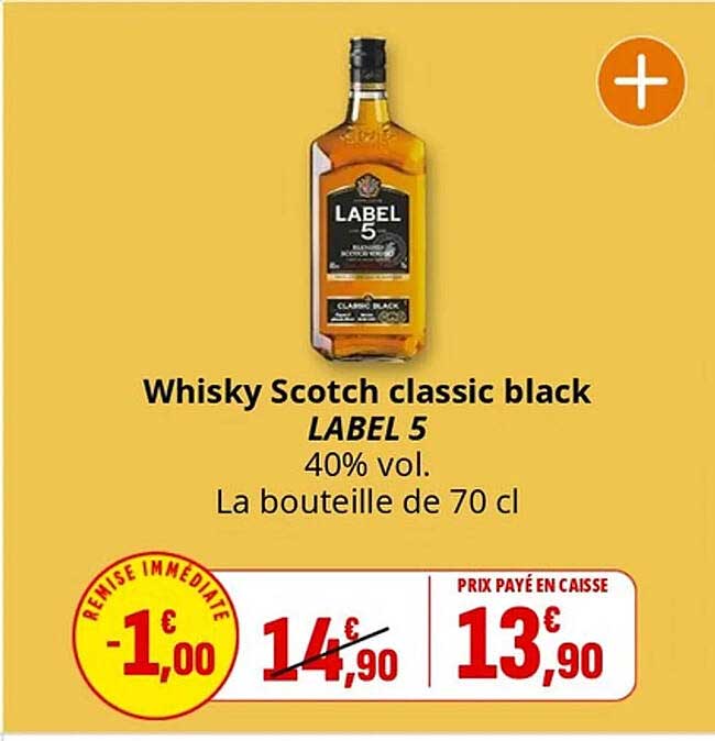 Whisky Scotch classic black LABEL 5