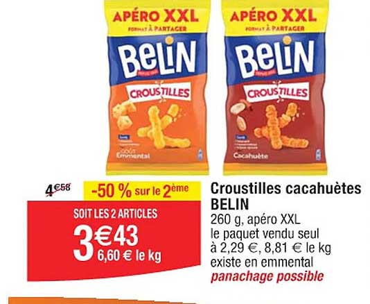Croustilless cacahuètes BELIN