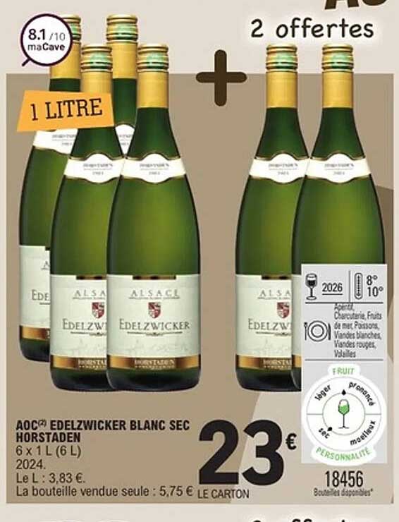 AOC® Edelzwicker Blanc Sec Horstaden 6 x 1 L (6 L)