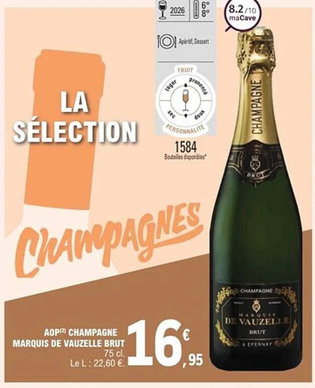 AOP Champagne Marquis de Vauzelle Brut 75 cl