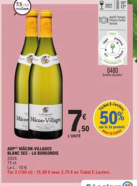 AOP Mâcon-Villages Blanc Sec - La Burgondie
