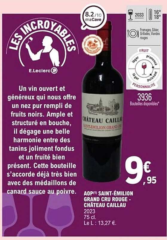 AOP Saint-Émilion Grand Cru Rouge - Château Caillau