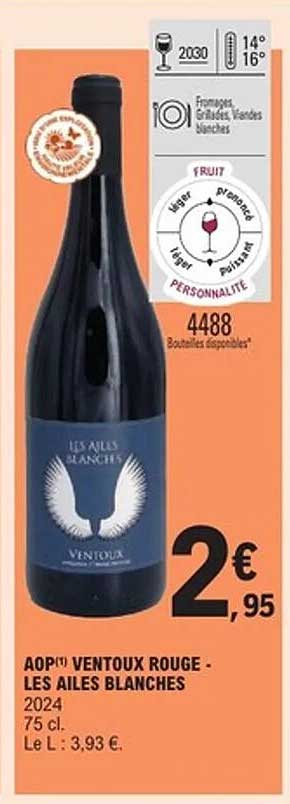 AOP(*) VENTOUX ROUGE - LES AILES BLANCHES