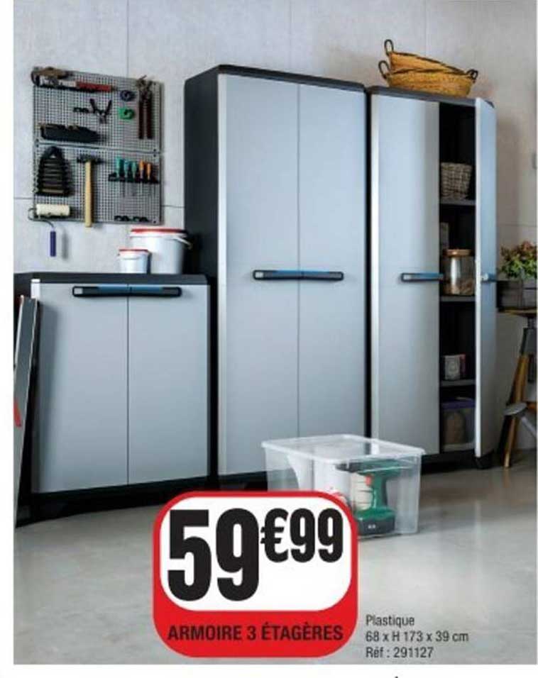 ARMOIRE 3 ÉTAGÈRES
