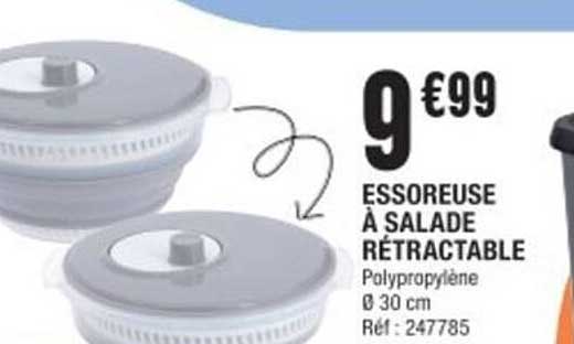 ESSOREUSE À SALADE RÉTRACTABLE
