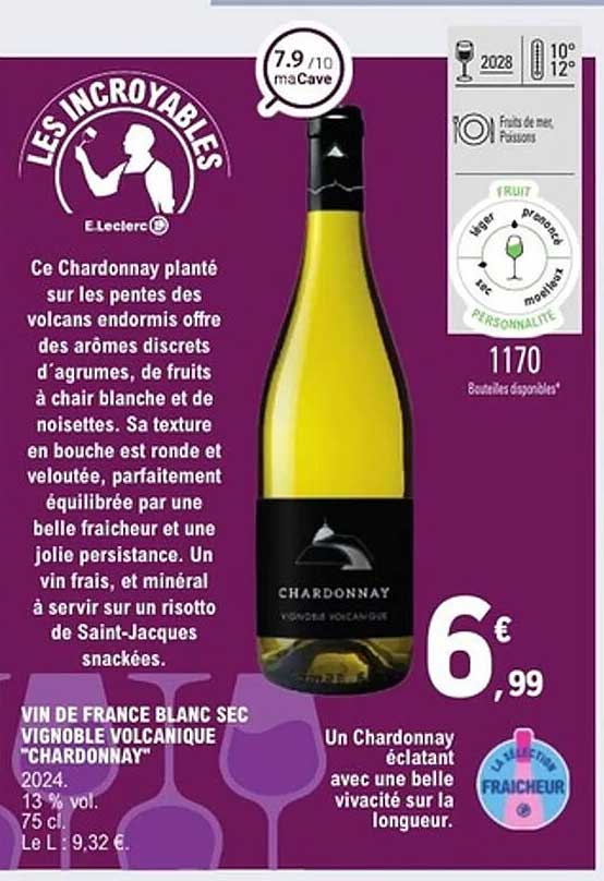LES INCROYABLES - Chardonnay Vignoble Volcanique