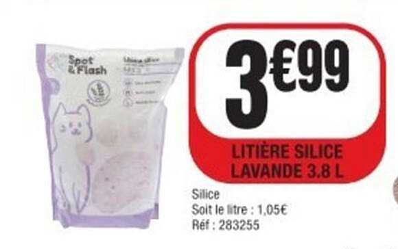 LITIÈRE SILICE LAVANDE 3.8 L