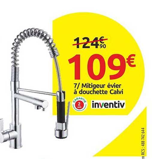 Mitigeur évier à douchette Calvi