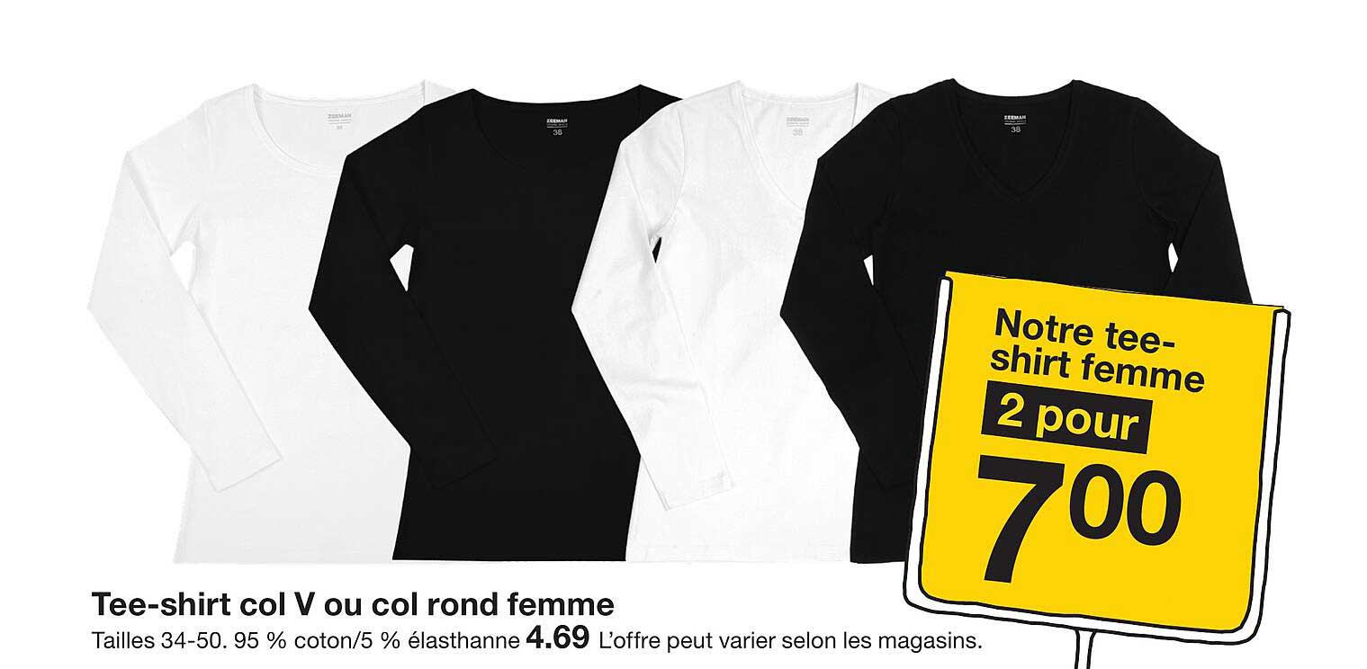 Notre tee-shirt femme 2 pour 7€00