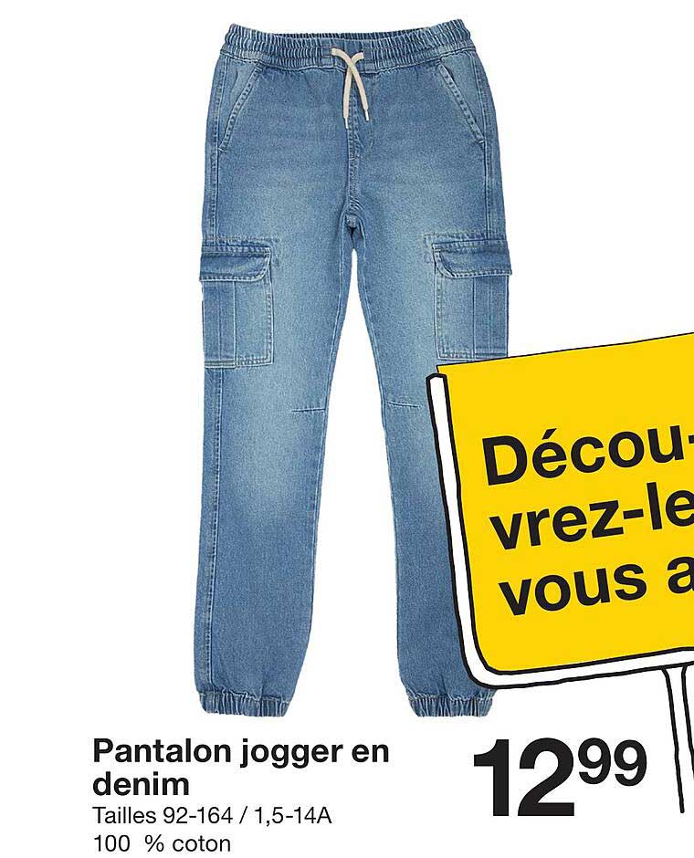 Pantalon jogger en denim