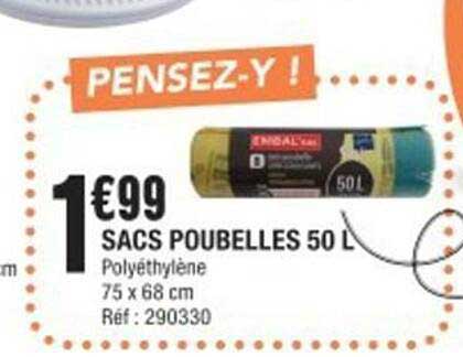 SACS POUBELLES 50 L