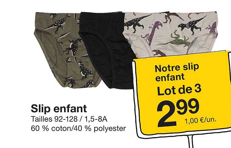 Slip enfant - Lot de 3