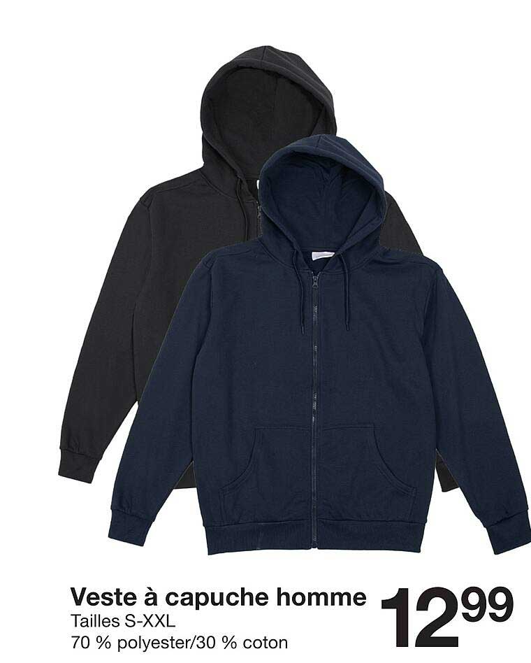 Veste à capuche homme