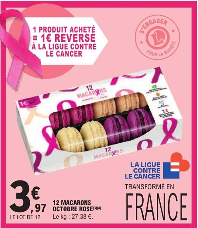 1 PRODUIT ACHETÉ = 1€ REVERSÉ À LA LIGUE CONTRE LE CANCER
