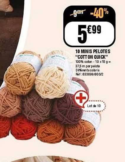 10 MINIS PELOTES "COTON QUICK"