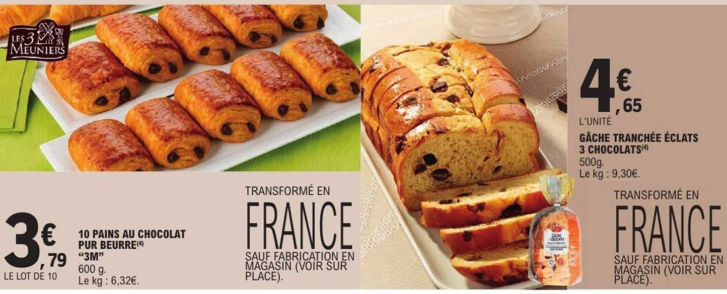 10 PAINS AU CHOCOLAT PUR BEURRE “3M”
