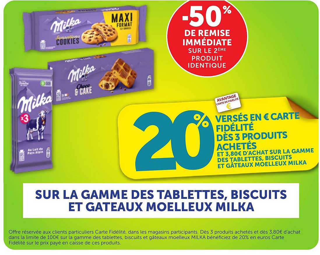 -50% DE REMISE IMMÉDIATE SUR LE 2ÈME PRODUIT IDENTIQUE